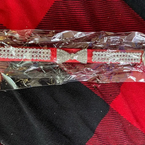 Red Rhinestone Dog Collar - Picture 4 of 7